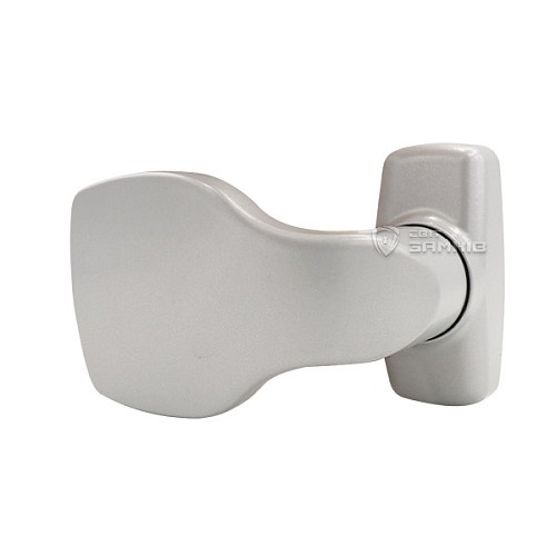 Ручки на розеті MEDOS Merkury нажимна-фіксована сіра - Фото №6