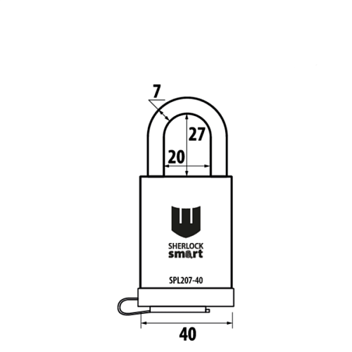 Замок навісний SHERLOCK SPL207-40 Smart - Фото №7