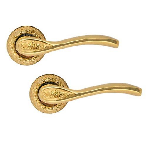 Ручки на розеті TRION Lucido 32 ZL (WC 32-YALE 32) GP-A золото