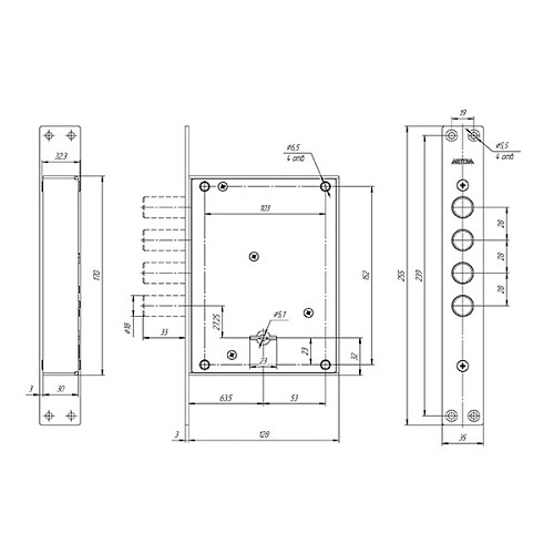 Механізм замка METTEM Лідер ЗВ8 611.0.1 (BS66,5мм) нікель - Фото №3