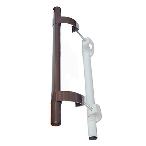 Ручки скобы офисные ОКТАВА ПЛАСТ Прямые 2000мм (комплект) бело-коричневый