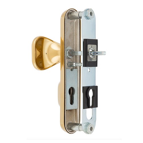 Ручки на планці з протектором ROSTEX Decor R 72мм (40-45мм) фіксована-нажимна титан PVD матовий - Фото №5