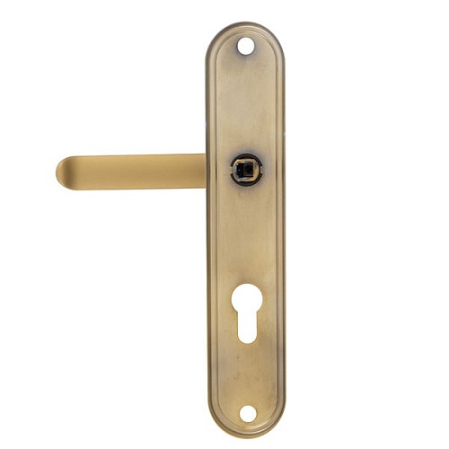 Ручки на планці з протектором ROSTEX Decor R 72мм (40-45мм) фіксована-нажимна титан PVD сатин - Фото №2