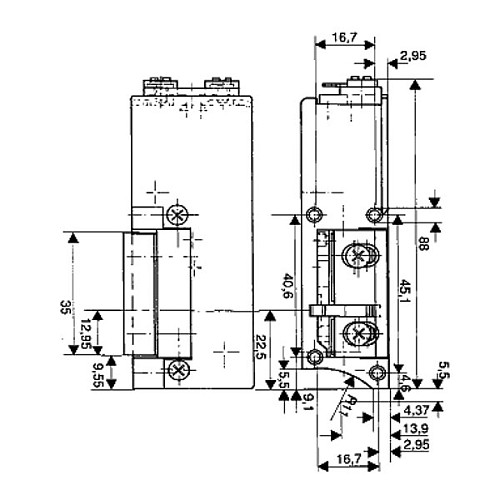 Електрозащіпка EFF EFF 115 НЗ (без живлення замкнена) для замків MTL права - Фото №8