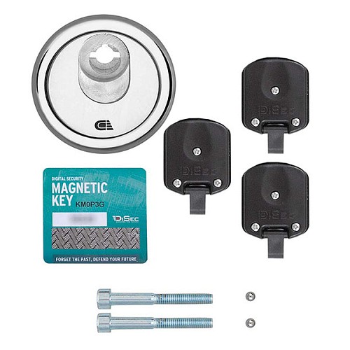 Протектор магнітний DISEC 3G8 для замків OMEGA 20 мм без накладки хром полірований - Фото №7