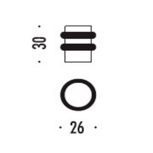 Стопор дверний підлоговий COLOMBO CD412 матовий вінтаж - Фото №2