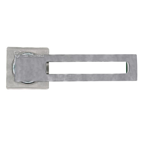 Ручки на розетте KEDR R08.084-AL SN/CP сатин/хром - Фото №4