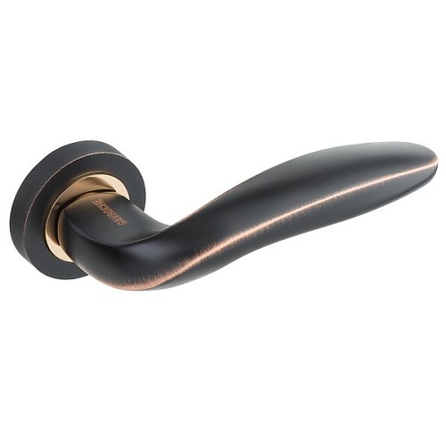 Ручки на розеті GAVROCHE Argentum Ag-Z2 ORB/PB чорний з патиною/золото - Фото №3