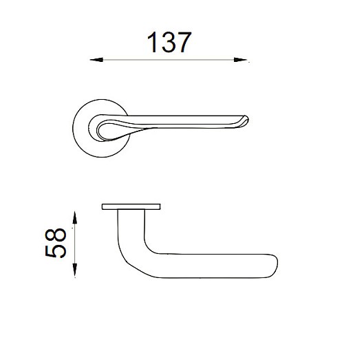 Ручки на розеті DND by MARTINELLI Chop ZGH матова бронза - Фото №3
