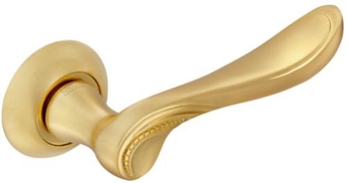 Ручки на розеті MVM/Linde A-2009 (T3-E9) SB/PB матова латунь/полірована латунь - Фото №2