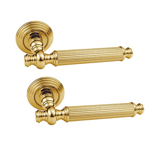 Ручки на розетте FADEX Regina 353P L01 полированная латунь - Фото №1