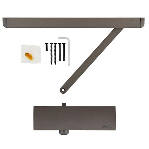 Доводчик RYOBI D-1200T SLD HO  с фиксацией до 40кг Бронза Металлик - Фото №7