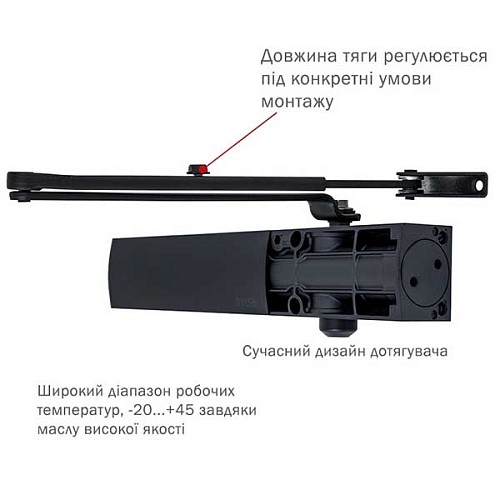 Доводчик RYOBI D-1200 STD до 80кг Серый Антрацит - Фото №3