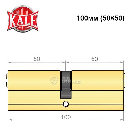 Цилиндр KALE 164BNE 100 (50*50) PB - Фото №4