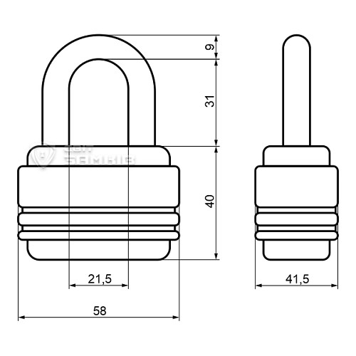 Замок навесной TOKOZ EXTREME PRO (3 ключа) - Фото №7