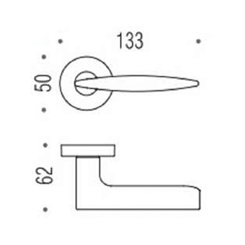 Ручки на розетте COLOMBO Gaia GR11 (CD49BZGG-CD43G) матовый хром - Фото №3