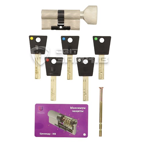 Циліндр SHERLOCK HK 70T (35*35T) нікель сатин - Фото №5