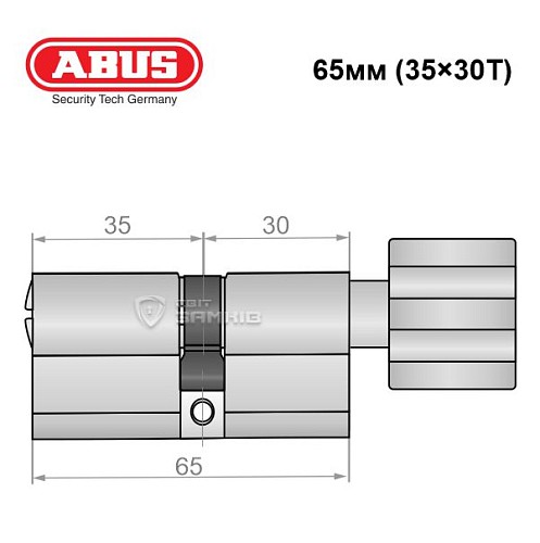 Циліндр ABUS Bravus 3500 MX Magnet (модульний) 65T (35*30T) нікель сатин - Фото №9