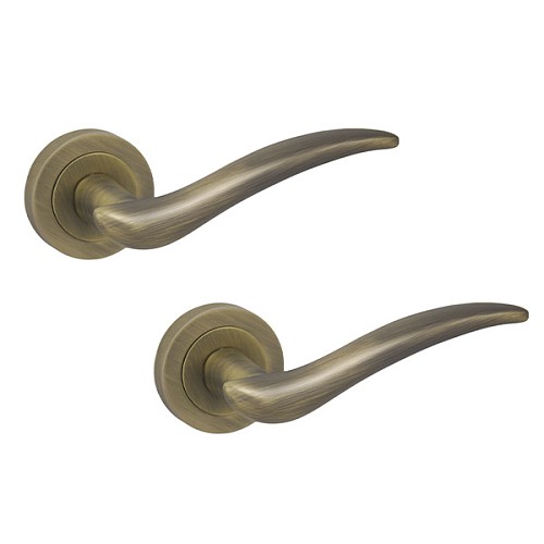 Ручки на розетте SIBA Apollo (R04) матовая бронза  - Фото №1