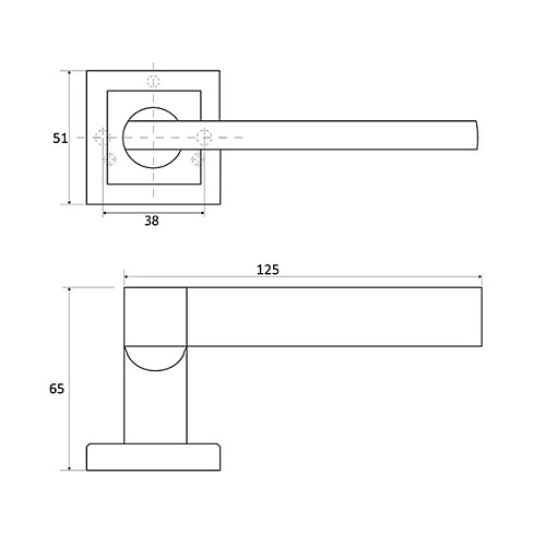 Ручки на розеті APECS Windrose "Inferno" H-18050-A AN античний - Фото №3