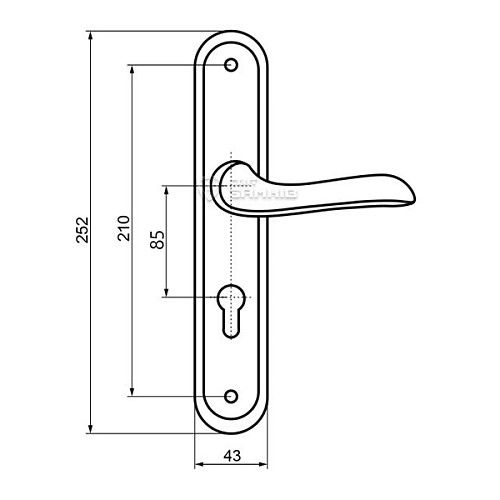 Ручки на планці OZCANLAR Selin Yale 85 сатин/золото - Фото №4