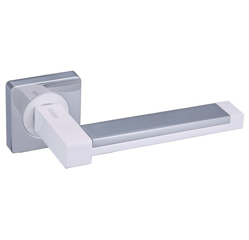 Ручки на розеті GAVROCHE Platinum Pt-Z3 W/CP біла емаль/хром - Фото №3