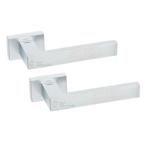 Ручки на розетте TUPAI Square 2275 RT (3045-1999) хром матовый - Фото №1