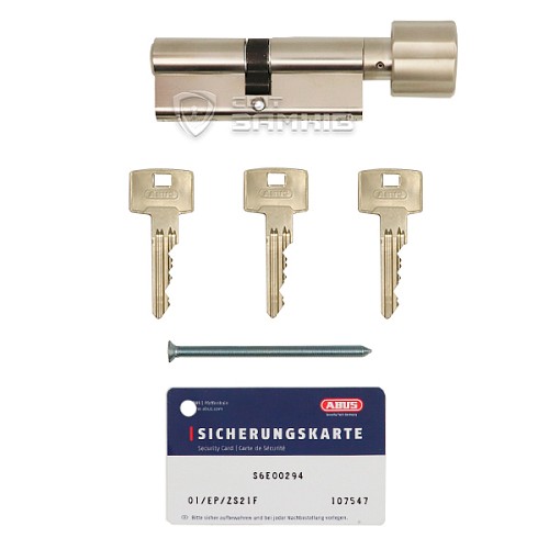 Циліндр ABUS S60P 80T (35*45T) нікель - Фото №6