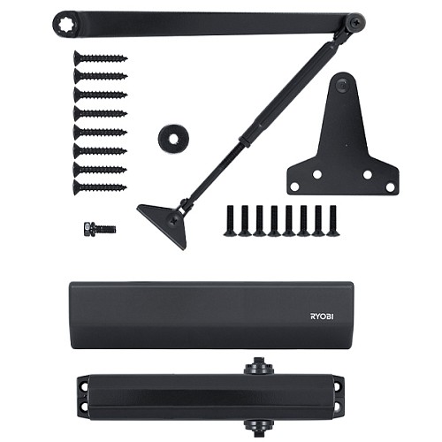 Доводчик RYOBI D-2055V BC UNIV до 100кг FIRE Черный - Фото №8