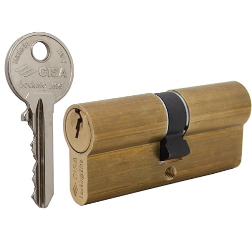 Циліндр CISA LL 08010 90 (45*45) латунь матова - Фото №1