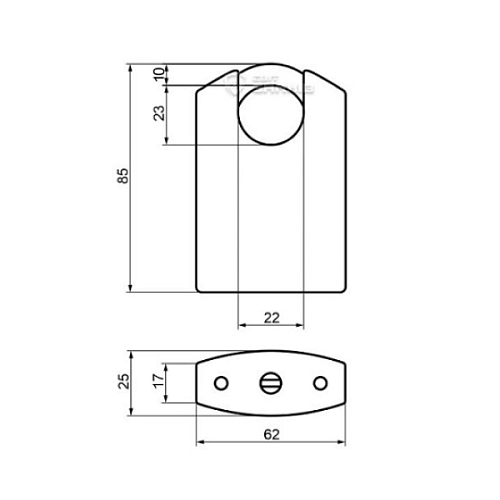 Замок навесной TOKOZ Gama CS PRO 50 (закрытая скобка 3 ключа)  - Фото №6