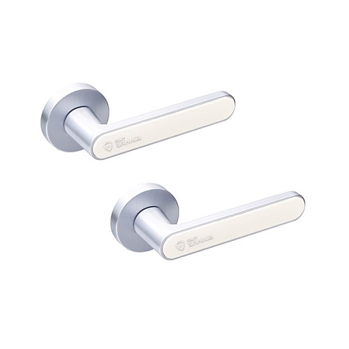 Ручки на розеті GAVROCHE Barium Ba-Z28 MSCB/Beige італійський сатин/бежевий - Фото №1