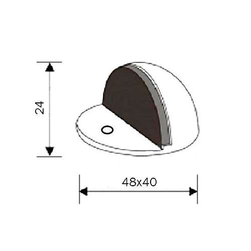 Стопор дверний підлоговий CLASS 002 SN сатин - Фото №2