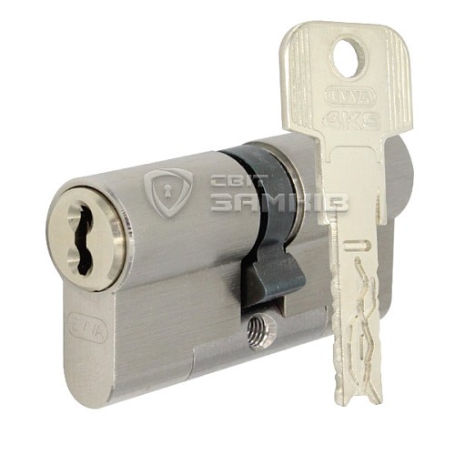Цилиндр EVVA 4KS 87 (31*56) никель сатин 5 ключей - Фото №1