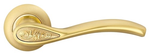 Ручки на розетте MVM Z-1313 (T3-E9) PB/SB полированная латунь / матовая латунь - Фото №3