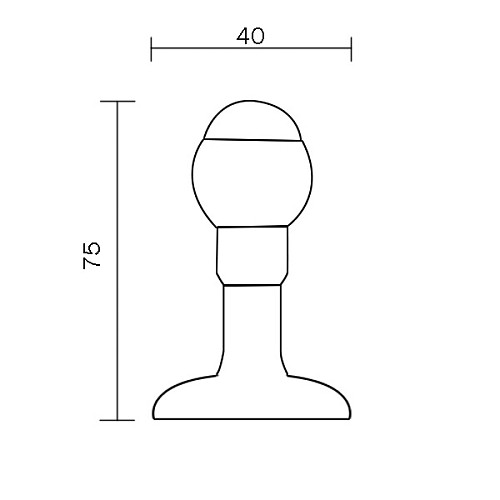 Стопор дверной настенный FIMET 3698 F45 античное железо  - Фото №2