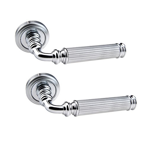 Ручки на розетте FADEX Rania 246V C03 хром полированный/хром матовый - Фото №1