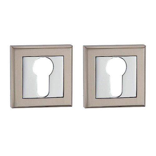 Накладки на серцевину MVM E8 SN/CP матовий нікель/полірований хром - Фото №1