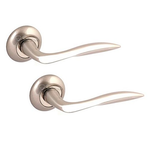 Ручки на розеті APECS Megapolis "Paris" H-0879-A NIS/Ni нікель матовий/нікель - Фото №1