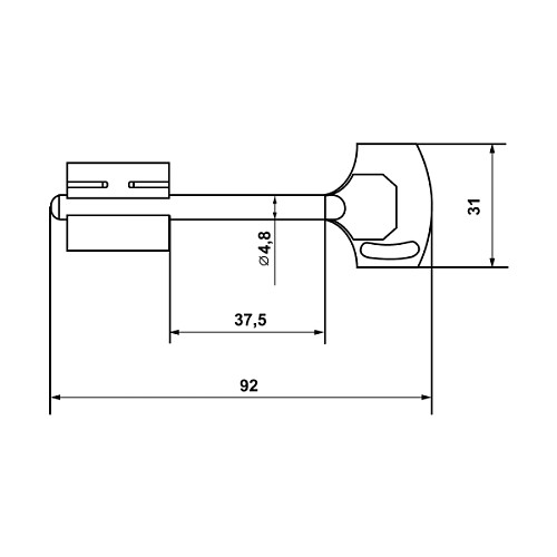 Механізм замка CLASS 0641 (BS66,5*42мм) SN сатин правий (латунний ключ) - Фото №6