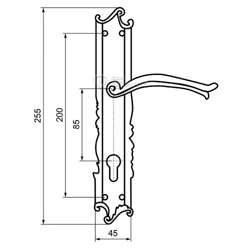 Ручки на планці TRION 278-85 Coffee кава - Фото №2