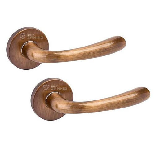 Ручки на розеті DND by MARTINELLI Handy OGC блискуча бронза - Фото №1