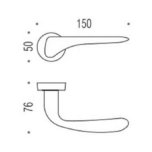 Ручки на розеті COLOMBO Madi AM31 (CD49BZGG-CD43G) полірована латунь - Фото №3