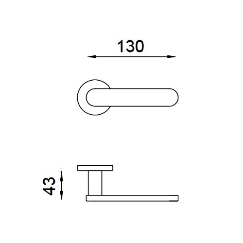 Ручки на розеті DND by MARTINELLI Short PCS матовий хром - Фото №6