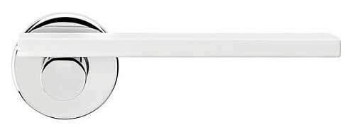 Ручки на розетте DND by MARTINELLI Minima ZCBI хром/белый - Фото №2