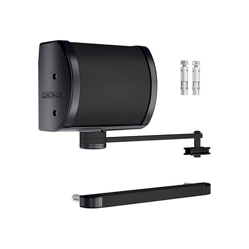 Доводчик для калитки LOCINOX Panther с монтажом на стену и столб черный - Фото №1