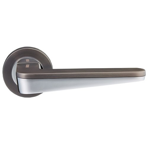 Ручки на розетте GAVROCHE Palladium Pd-Z2 MBN/CP графит/хром - Фото №2