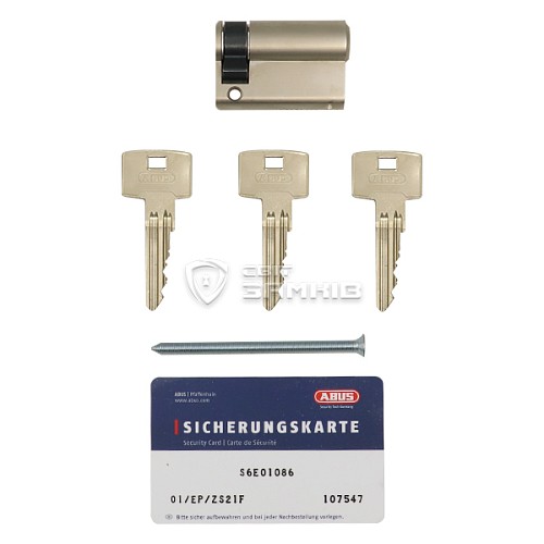 Циліндр половинка ABUS S60P 50 (40*10) нікель - Фото №4