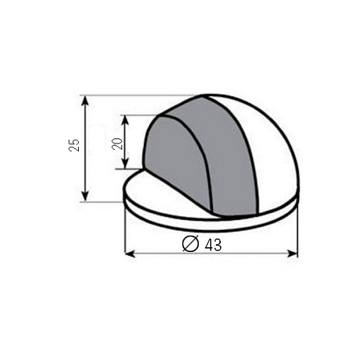Стопор дверной напольный 902 SC матовый хром - Фото №3