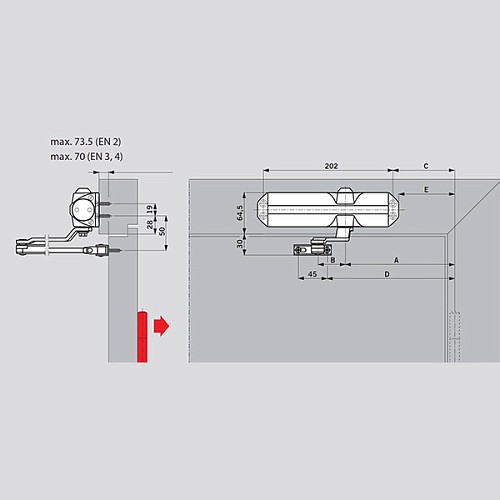 Доводчик Dorma TS68 EN2/3/4 стандартная тяга до 80кг Коричневый - Фото №6